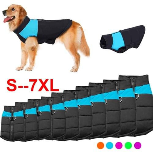 Winter Pet Dog Clothes Warm Thicken Waterproof Dogs Jacket for Pitbull Chihuahua Padded Coat Pet Vest for Small Large Dogs