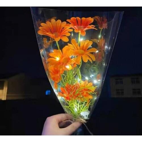 1 Bouquet LED Flower Bouquet Light Effect Romantic Colorful LED Luminous Flower Bouquet Set Party Light Effect Flower Bouquet