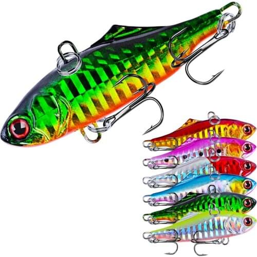 1PCS 7.5cm/23g Sinking Winter Fishing Lure VIB Bait Rattling Crankbait Artificial Hard Baits All Depth Pike Bass PescaTackle