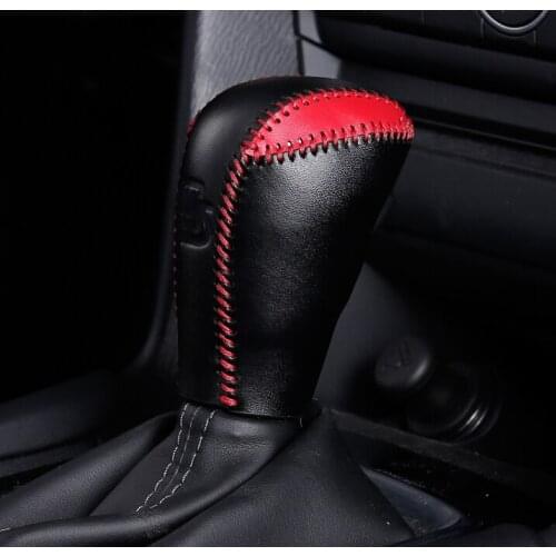 1pc for Mazda 3 Axela 2017 AT Gear sleeve gear cover Hand sewing top layer leather