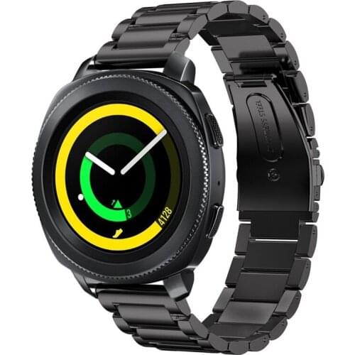 20mm Watch Band Starp Stainless Steel Band Replacement for Samsung Gear Sport SM-R600 Gear S2 Classic