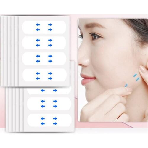 Yoxier 40Pcs/10Sheets/Pack Waterproof V Face Makeup Adhesive Tape Invisible Breathable Lift Face Sticker Lifting Tighten Chin