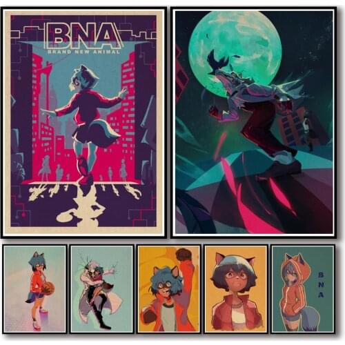 Anime Bna Anime Posters Retro Poster Canvas Painting Wall Poster Wall Art Home Decor Photos for Childrens Room Decoration