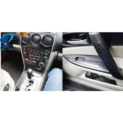 ZWET Car for mazda 6 carbon fiber Special Stickers For Mazda 6 color black/ carbon fiber sticker For Mazda 6 2003~2005
