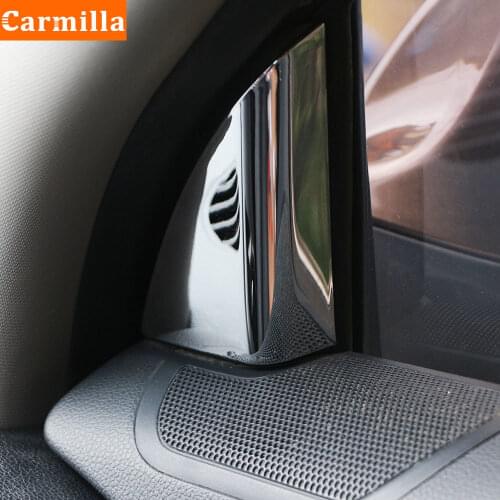 Carmilla 2Pcs/Set ABS Chrome Sticker for Kia Sportage 3 R 2011 - 2015 A Column Front Window Inner Interior Protection Cover Trim