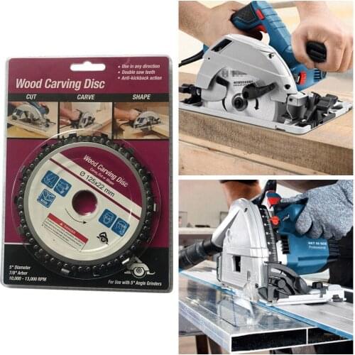 Chain Disc Wood Carving Disc 5 Inch For 125mm Angle Grinder 14 Tooth Woodworking Chainsaw Saw blade