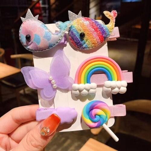 3/6/7/8/17pcs/set Baby Hair Clips Cartoon Baby Headband Cute Flower Children Hairpin Barrettes Headwear Baby Hair Accessories