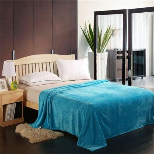 Home Textile blanket solid color Super warm soft Flannel blankets throw on sofa/bed/ travel plaids bedspreads sheets 8 size