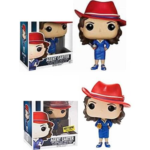 Funko Agent Carter 10cm #96 102# Vinyl Action Figures Disney Toy Collection Model Kids Toys for Children Birthday Gifts