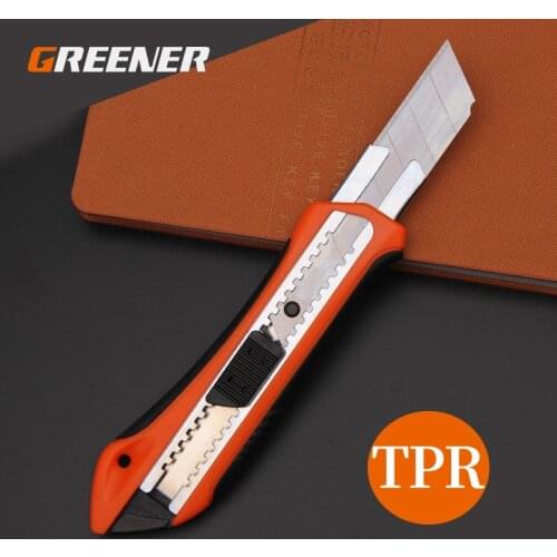 Greener Art Knife Large 9mm 18mm 25mm Wallpaper Knife Tool Hand Knife Paper Cutter Industrial Use Heavy Alloy Handmade Knife