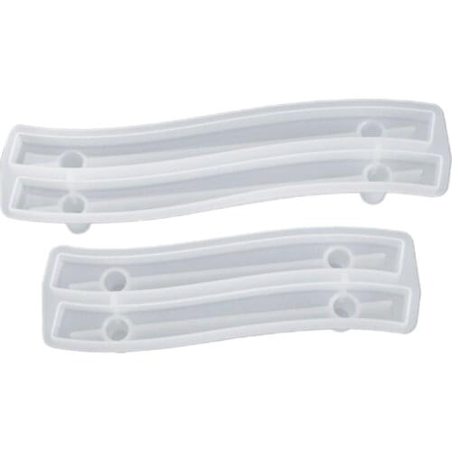 Crystal Epoxy Resin Mold Fruit Plate Bending Handle Casting Silicone Mould DIY Crafts Decoration Making Tools