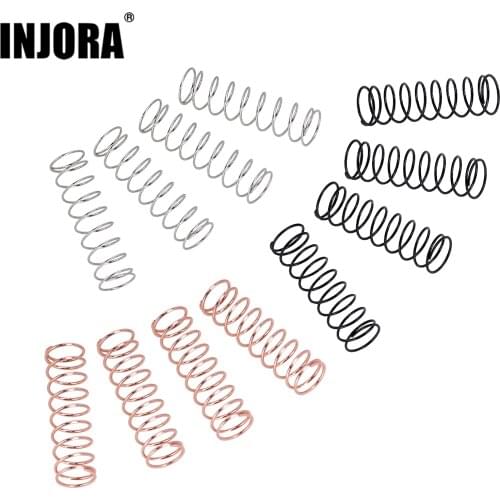 INJORA 3sets 23*5.7mm Metal Shock Absorber Springs for 1/24 RC Crawler Car Axial SCX24 90081 Upgrade Parts