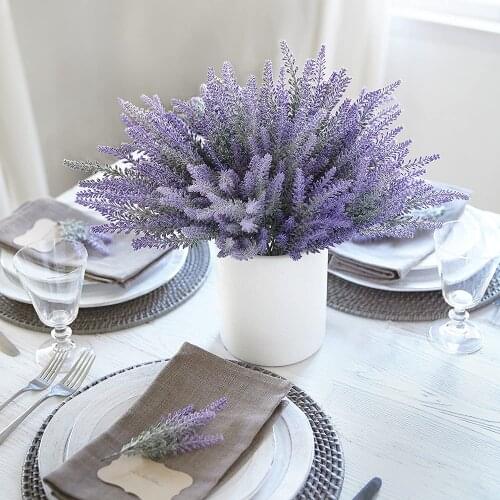 1 Bouquet Provence Lavender Artificial Flowers Garden Decoration Outdoor High Quality Fake Flower for Home Decorative Flowers