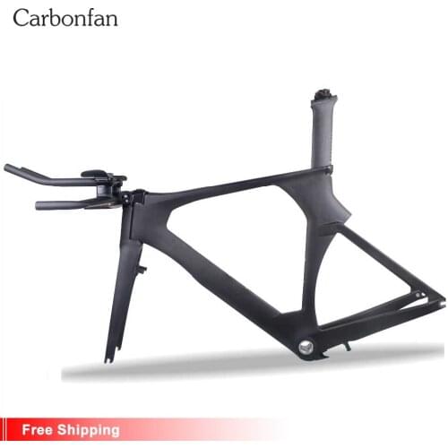 Carbonfan Aero Carbon Triathlon Frame Di2 TT 700c Carbon bicycle frame oem Carbon time trial frame with Brake TRP
