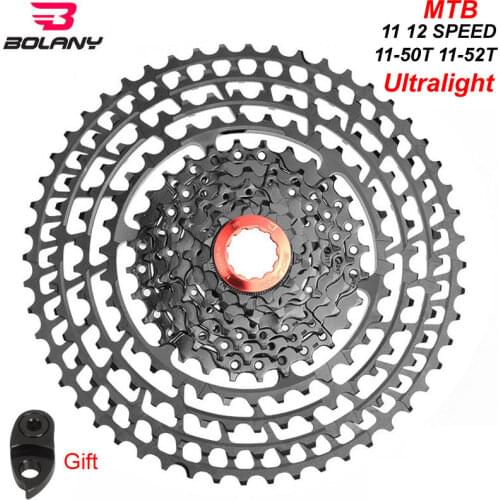 Mountain Bike Cassettes 11 12 Speed Ultralight Flywheel MTB Bicycle Freewheel Bicycle Sprocket 50T 52T For SHIMANO HG Black