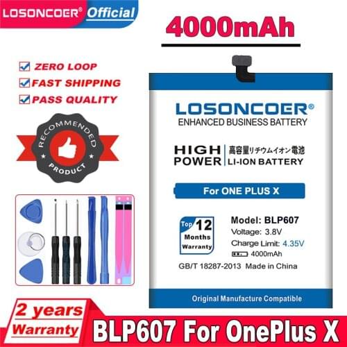 LOSONCOER 3500mAh BLP607 For Oneplus X One Plus X Mobile Phone Battery+Tracking Number