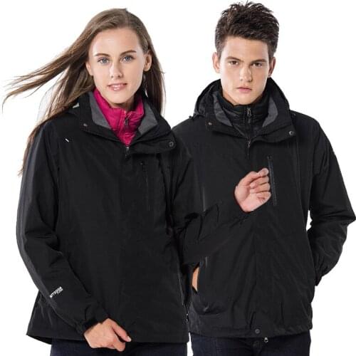 Down jacket mens 2020 winter new three-in-one detachable outdoor jacket womens jacket