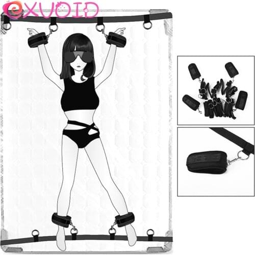 EXVOID Under Bed Strap Ankle Cuffs Kit Handcuffs Adult Games BDSM Bondage Slave Restraints Sex Toys For Couples Flirting