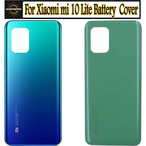 New For Xiaomi Mi 10 Lite Battery Cover Back Glass Panel Rear Housing Case 6.57" For Xiaomi Mi 10 Lite Back battery Cover Door