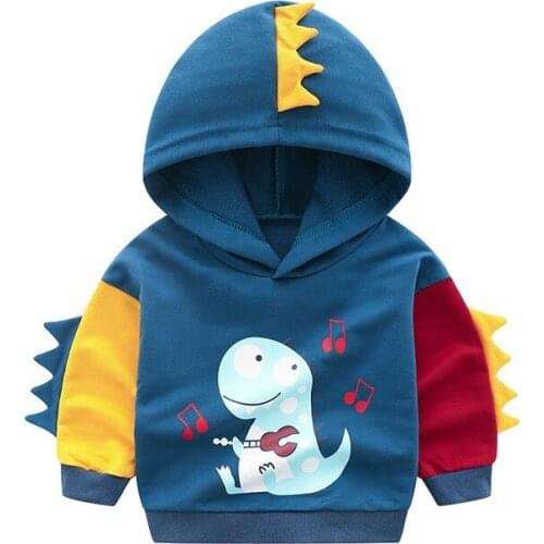 Autumn kids Cotton hoodies sweatshirt boys girl print 3D dinosaur Monster Casual tops spring toddler clothes Childrens clothing