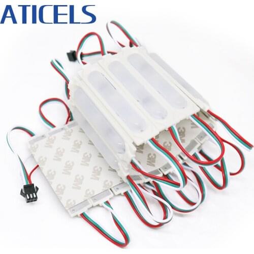 20PCS/lot 12V Pixel LED Module 5050 RGB 3LED Dream Color WS2811 LED Strip IP65 Waterproof For Advertising Holiday Light