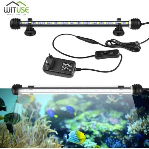 Aquarium LED Bar Light Waterproof Fish Tank Light 19/28/38/48CM Underwater Aquario Lamp Aquariums Decor Lighting AC 100-240V