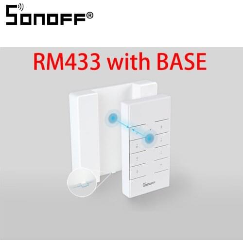New SONOFF RM433 BASE 8 Keys Multipurpose Custom 433 MHz RF Remote Controller Works with RF/Slampher/4CH Pro/TX Series/RF Bridge