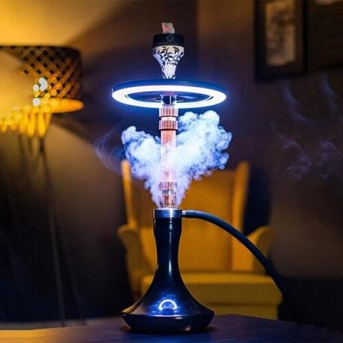 Hookah Colorful Led Hookah Lamp with Magnet Adsorption Shisha Tray Hookah Ring Light Narguile Nargile Chicha Hookah Accessories