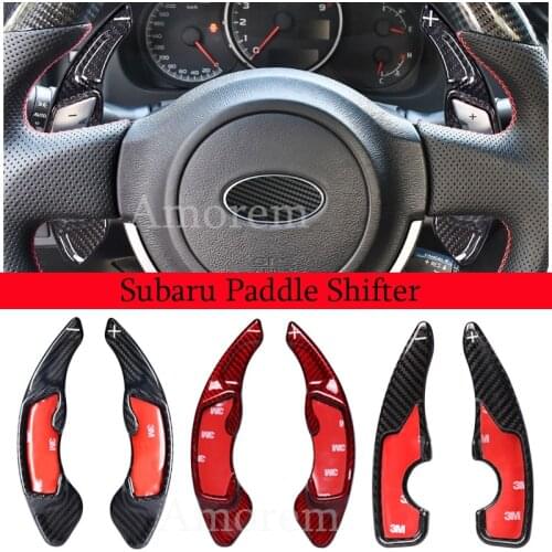T-Carbon Steering Wheel Peddle Shifter Extension For Subaru Forester BRZ XV Outback Legacy WRX For Toyota GT86 FR-S Paddle Shift