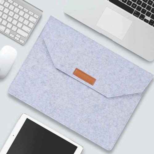 Universal Portable Laptop Sleeve Case for Macbook Air 13.3 Pro Retina 14 15.4 15.6 Xiaomi Mi Dell Asus Wool Felt Notebook Bag