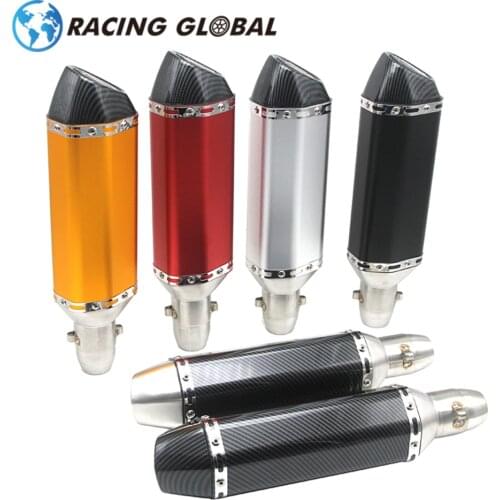 ALCON-Motorcycle Universal AK Exhaust Muffler Pipe Echappement Moto With DB killer For CRF 230 CB650f MSX125 CB190R FZ6 Racing