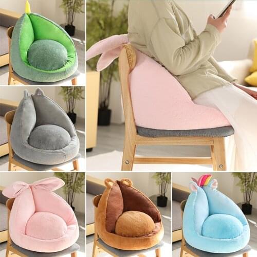 Thicken Cartoon Chair Cushion Pink Grey Cats Cushion Comfortable Sofa Back Cushion Home Decoration Birthday Gifts