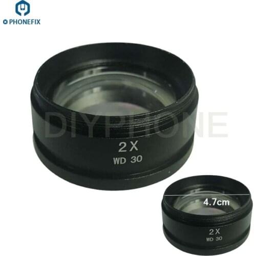 0.5X 2X 0.7X Assisted Objects Lens Auxiliary For Stereo Zoom Microscope Auxiliary objects lens Barlow Auxiliary Objective Glass