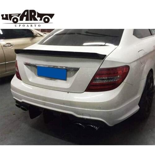 For Benz C204 C250 C350 C63 2012-2014 high quality ABS Plastic Unpainted Color Rear Spoiler Wing Trunk Lid Cover Car Styling