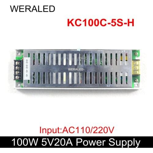 Factory Price 5V 20A 100W LED Car Display Power Supply Input AC110V/220V , Work for P4.75/P4/P5/P7.62/P10 LED Display Panel