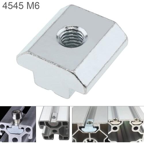 1PCS M6 for 45 Series Slot T-nut Sliding T Nut Hammer Drop In Nut Fasten Connector 4545 Aluminum Extrusions