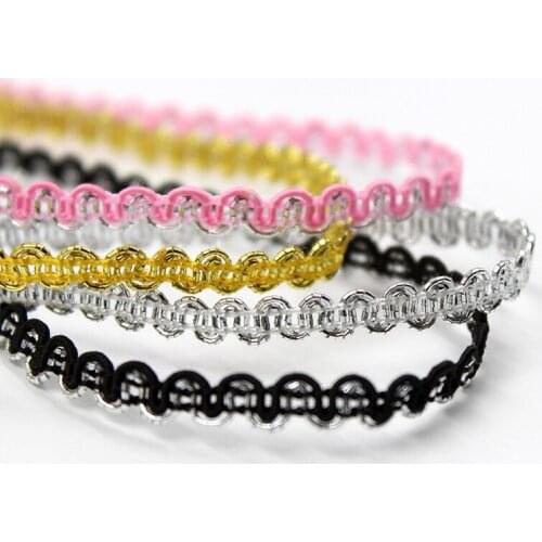 100Yards Gold Silver Lace Trim DIY Jewelry Accessories Bowknot Decoration High Quality Centipede Braided Ribbon Lace For Sewing