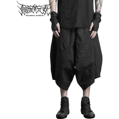 2018 New Mens clothing GD Hair Stylist fashion street Original Stereoscopic cutting Harem Pants plus size costumes 27-46