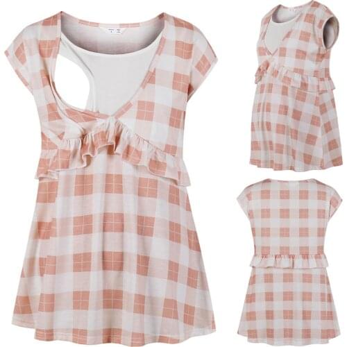 2021 Summer Pregnant Women Maternity Clothes For Breastfeeding Short Sleeve Tops T-shirt Camisetas Premama Verano Tirantes