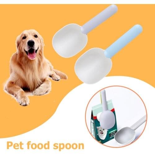 2021 New Pet Cat Dog Food Shovel Mutli-Function Feeding Scoop Spoon With Sealing Bag Clip Creative Measuring Cup Puppy Spatula