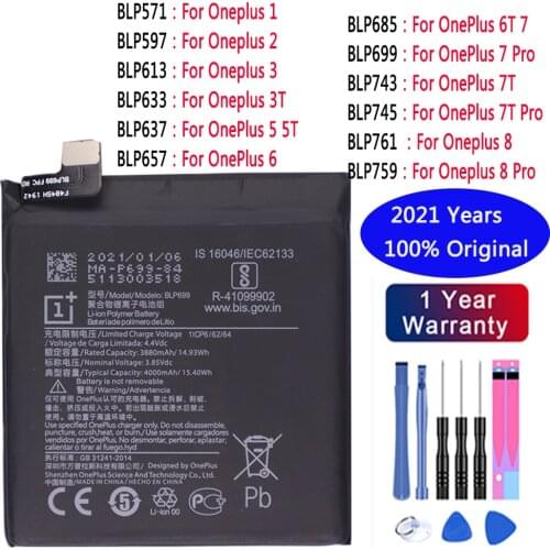 New Original Replacement Battery 4000mAh BLP699 For OnePlus 7Pro 7 Pro 7 Plus 7Plus Cell Phone Battery With Free Tools