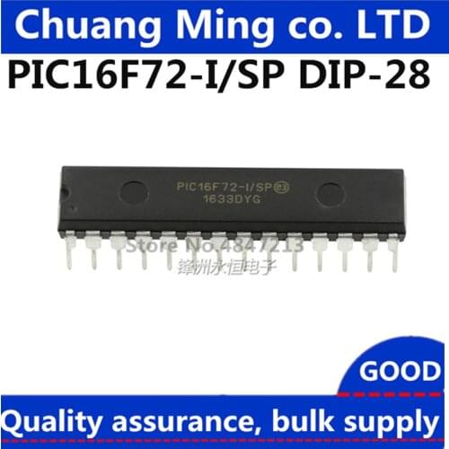 Free Shipping 100pcs/lots PIC16F72-I/SP PIC16F72 DIP-28 In Stock