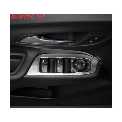 BJMYCYY 4PCS/SET Stainless steel decorative box car window lift panel for Chevrolet Equinox 2018