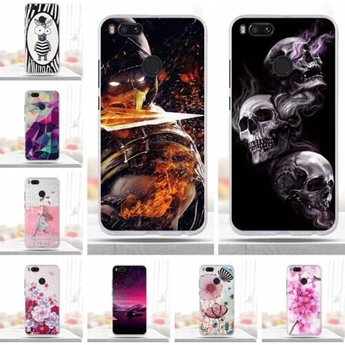 For Xiaomi Mi A1 Case Soft TPU Colorful Patterned Silicone Cover For Xiaomi Mi 5X Mi5X Case Cover Fundas Xiaomi mi a1 Case Coque
