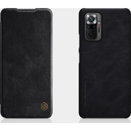 For Xiaomi Redmi Note 10 Pro Case Luxury Vintage PU Leather Flip Cover with Card Slot Case For Redmi Note 10 Pro Max Nillkin Qin
