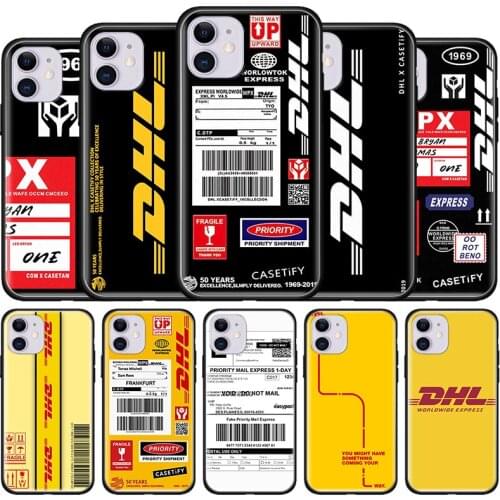 Express DHL Fast Case For Apple iPhone 7 8 12 11 Pro Max XR XS X 6 6S Plus SE 2020 Black Soft Tampa Phone Coque