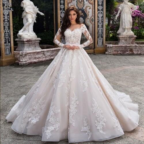Foviva Long Sleeve Wedding Dresses