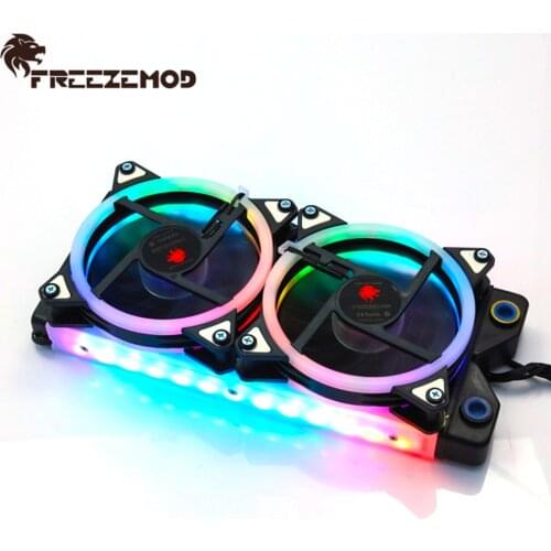 FREEZEMOD RGB 240mm Copper Radiator Lighting Radiator Thickness 28mm Water Cooler Heat Sink Water Cooling 5V AURA SYNC A-RGB