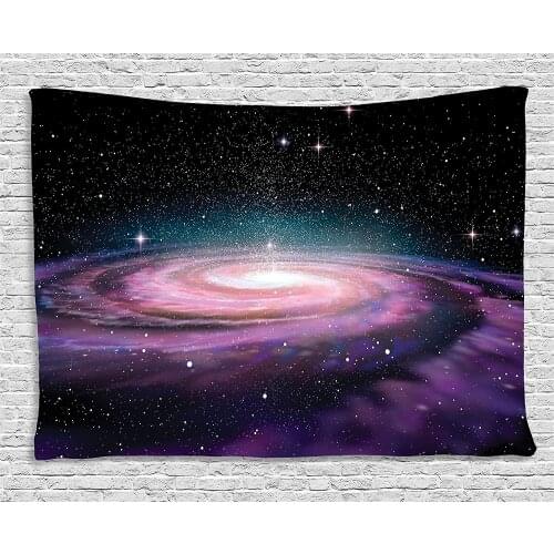 Galaxy Tapestry Wall Hanging Spiral Galaxy in Outer Space Andromeda Nebula Star Dust Universe Astronomy Arts Print Dorm Decor