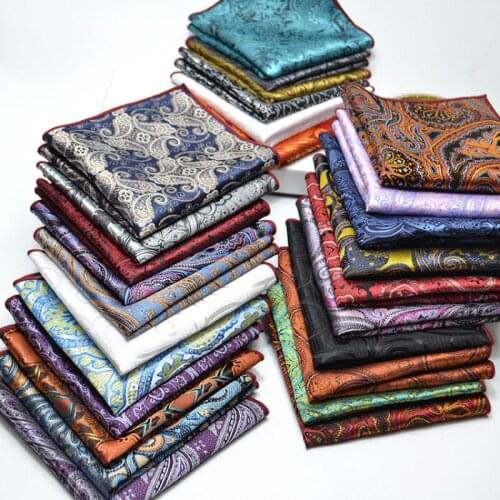 Pocket Towel Mens Gentleman New Small Square Towel Cashew Flower Stripe Chest Towel Handkerchief